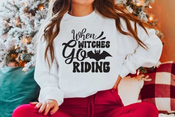 Halloween Quote Design, when Witches Go Riding