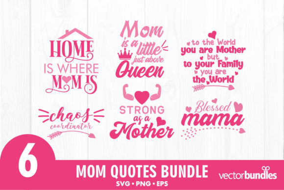 Mom Quote Lettering Bundle