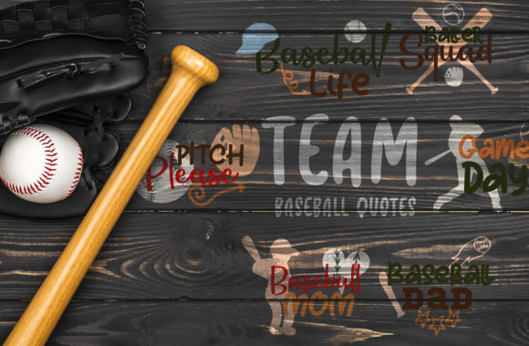 Team Baseball Quotes: Graphics for Crafts and Creative Projects
