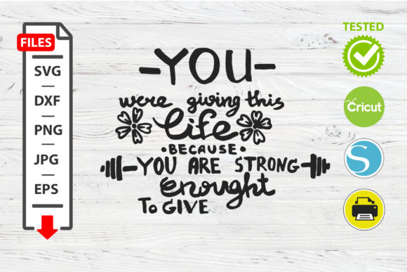 You Are Strong Enough Motivational Quote Graphics